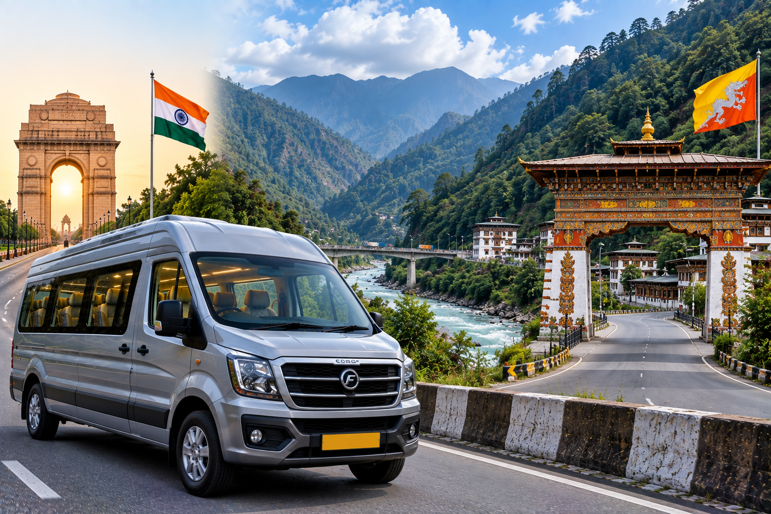 Delhi to Samdrup Jongkhar (Eastern Bhutan) | Luxury Van Road Trip
